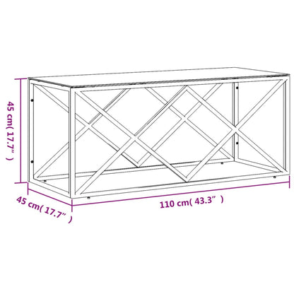 Sohvapöytä karkaistu lasi 110x45x45 cm