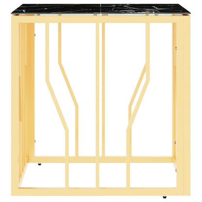 Sohvapöytä ruostumaton teräs kulta 50x50x50 cm karkaistu lasi