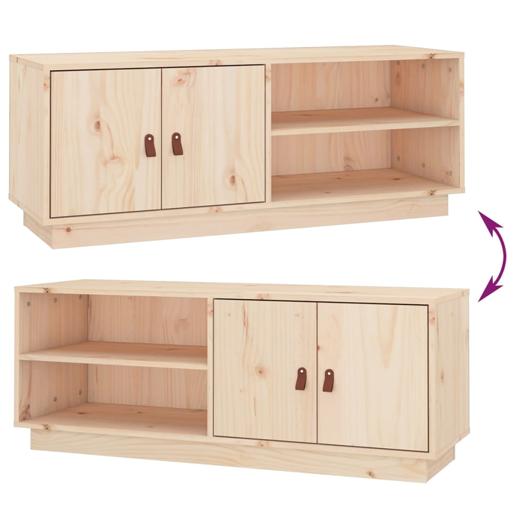 TV-Möbel Trä TV-Bänk 105x34x40 cm massiv furu