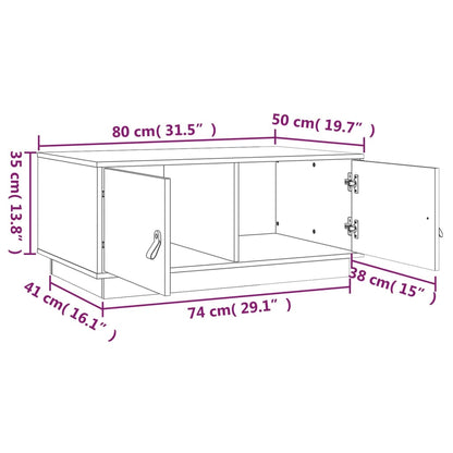 Soffbord brun 80x50x35 cm furu