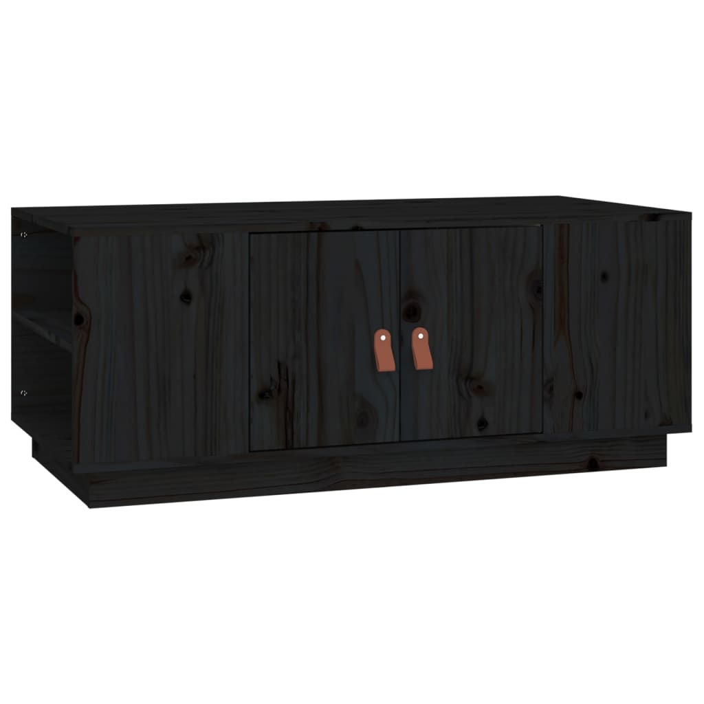 Soffbord svart 100x50x41 cm furu