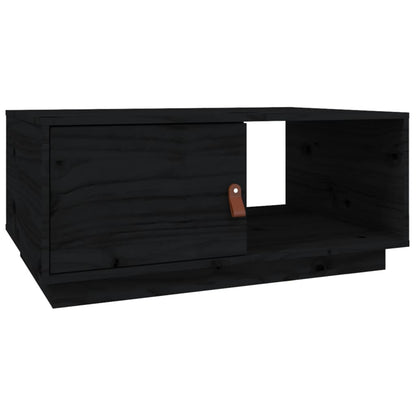 Soffbord svart 80x50x35,5 cm furu