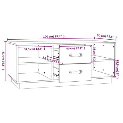 Soffbord brun 100x50x41 cm furu