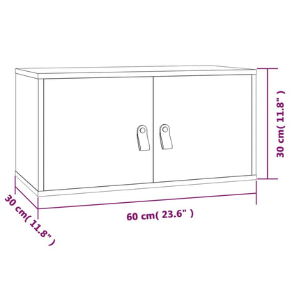 Väggskåp vit 60x30x30 cm massiv furu