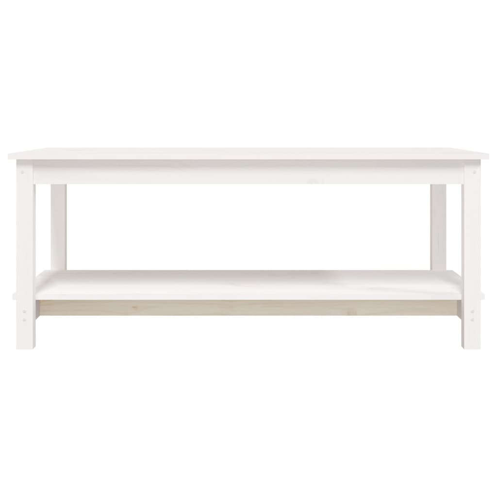 Soffbord vit 110x55x45 cm massiv furu