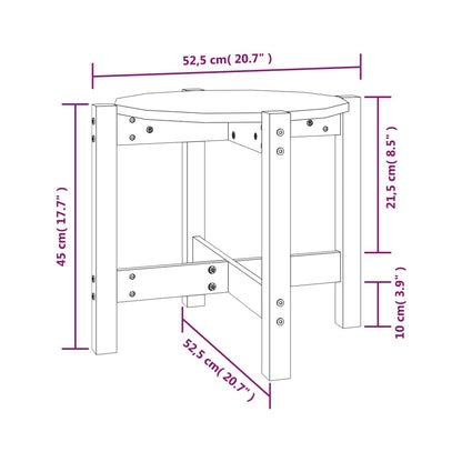 Soffbord brun Ø 52,5x45 cm furu