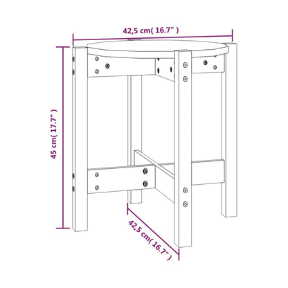 Soffbord vit Ø 42,5x45 cm furu