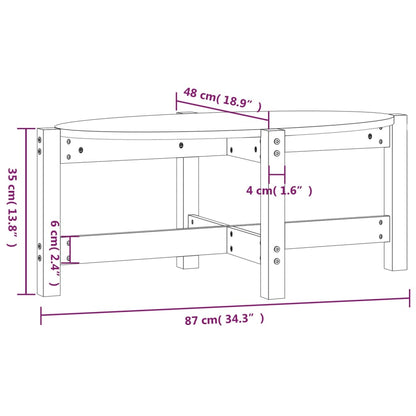 Soffbord brun 87x48x35 cm furu