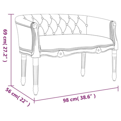 Sittbänk vit 98x56x69 cm linne