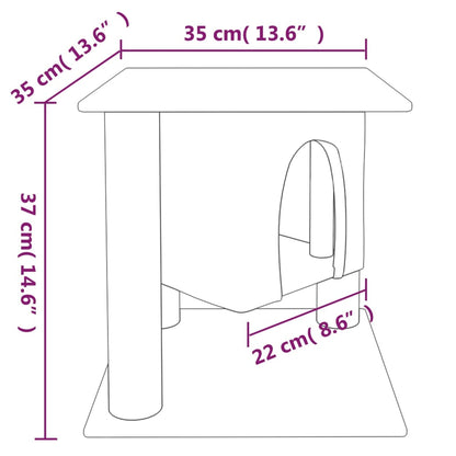 Kattmöbel mörkgrå Klösträd med sisalpelare 37 cm