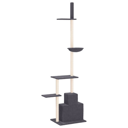 Kattmöbel Golv-till-tak klösträd mörkgrå 250,5-276,5 cm