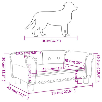 Koiran sänky Koiran sänky musta 70x45x30 cm synteettinen nahka