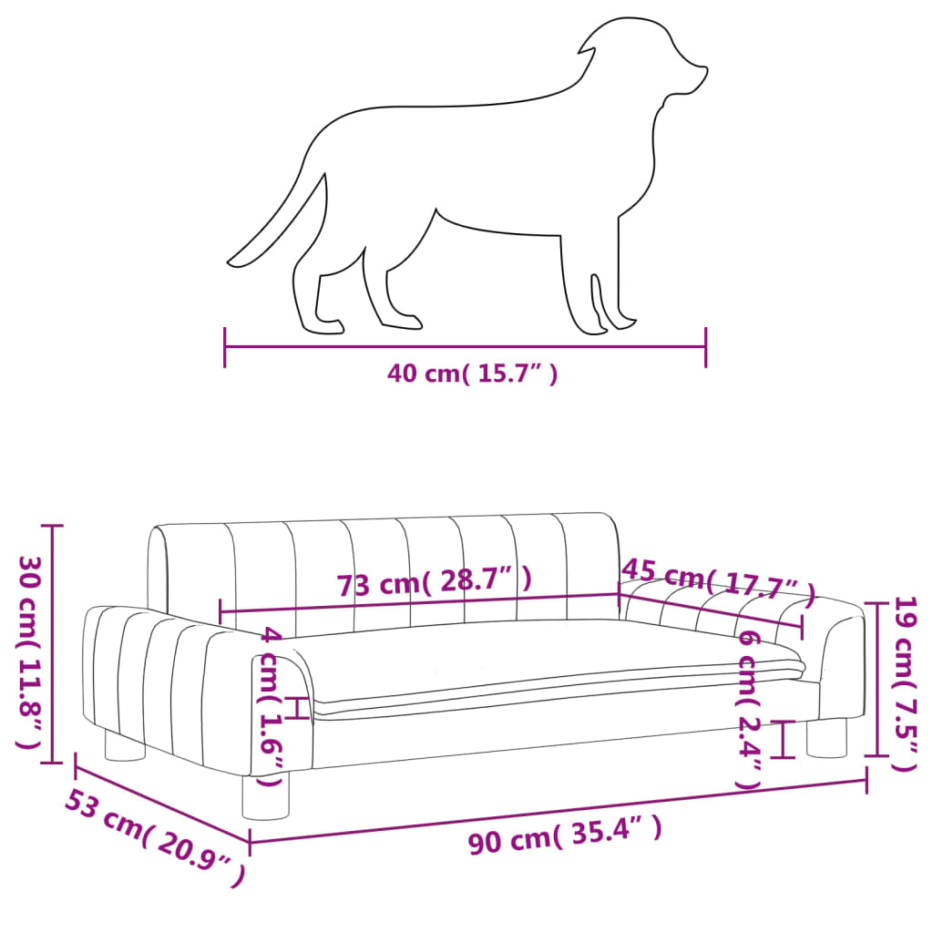 Koiran sänky Koiran sänky musta 90x53x30 cm synteettinen nahka