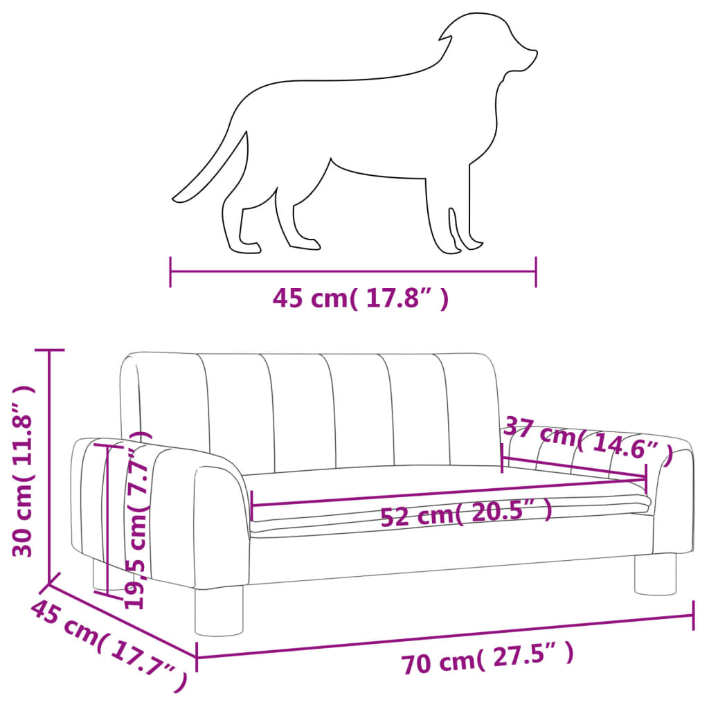 Koiran sänky Koiran sänky ruskea 70x45x30 cm synteettinen nahka