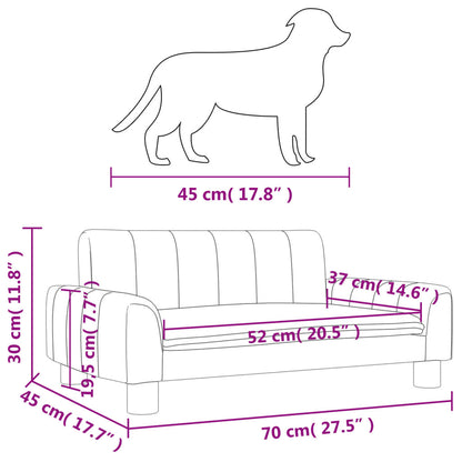 Koiran sänky Koiran sänky ruskea 70x45x30 cm synteettinen nahka