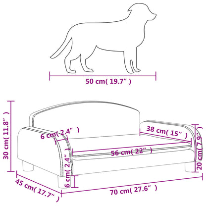 Koiran sänky Koiran sänky musta 70x45x30 cm synteettinen nahka