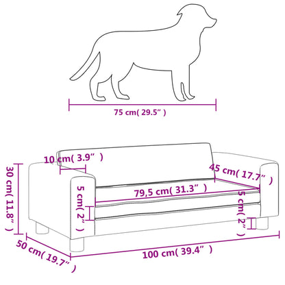 Koiran sänky Koiran sänky jatkeella musta 100x50x30 cm keinonahkaa