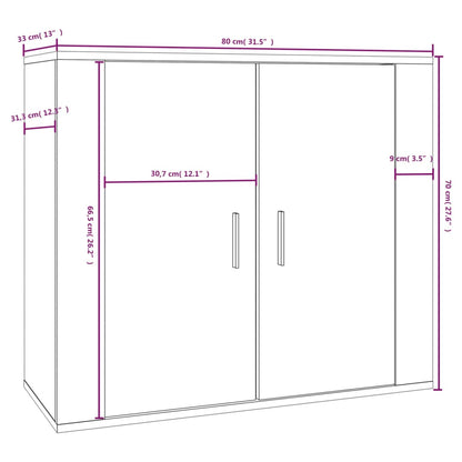 Skänk Sonoma ek 80x33x70 cm