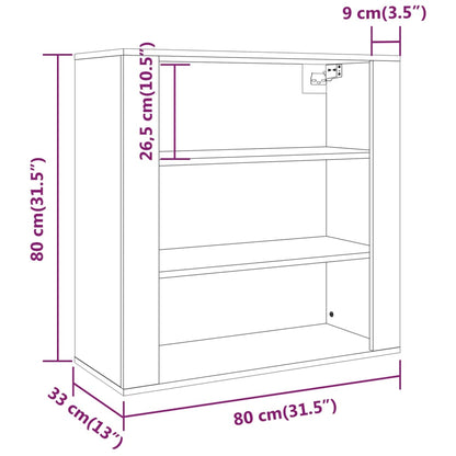 Väggskåp vit 80x33x80 cm konstruerat trä