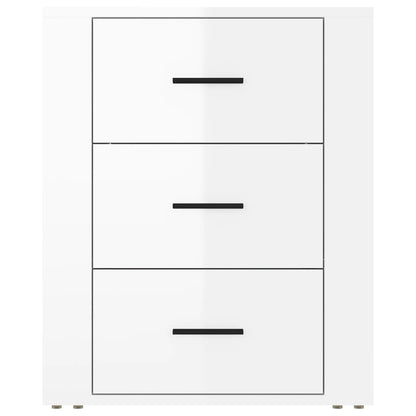 Sängbord Nattduksbord Högglans Vit 50x36x60 cm