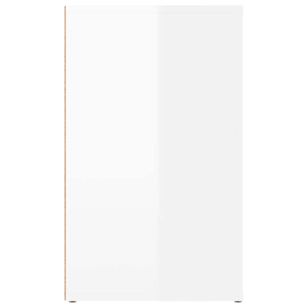 Sängbord Nattduksbord Högglans Vit 50x36x60 cm