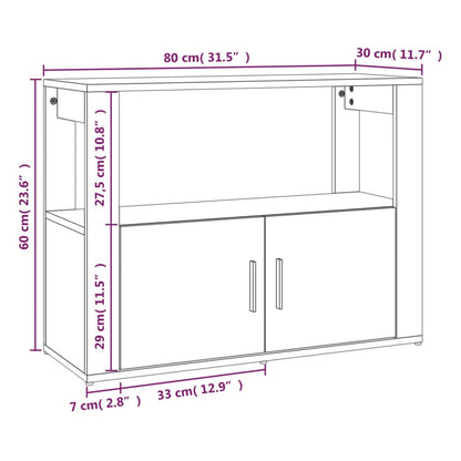 Skänk Sonoma ek 80x30x60 cm