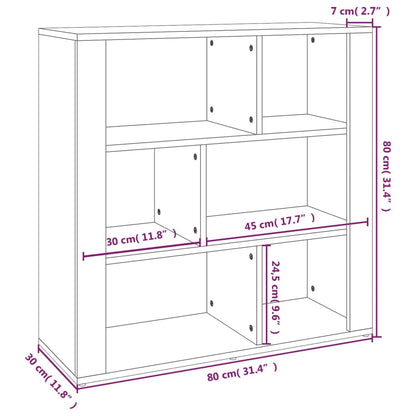 Förvaringsskåp vit högglans 80x30x80 cm konstruerat trä