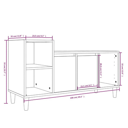 TV-möbel svart TV-skåp 100x35x55 cm