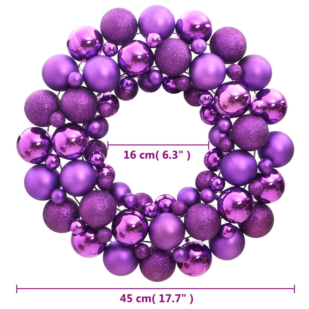 Joulukoristeita Ulkoilu Jouluseppele violetti 45 cm polystyreeni