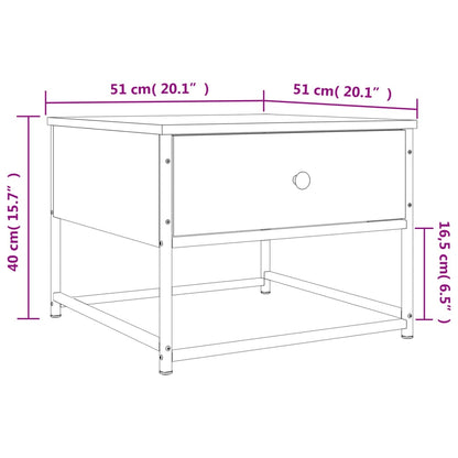 Soffbord sonoma ek 51x51x40 cm