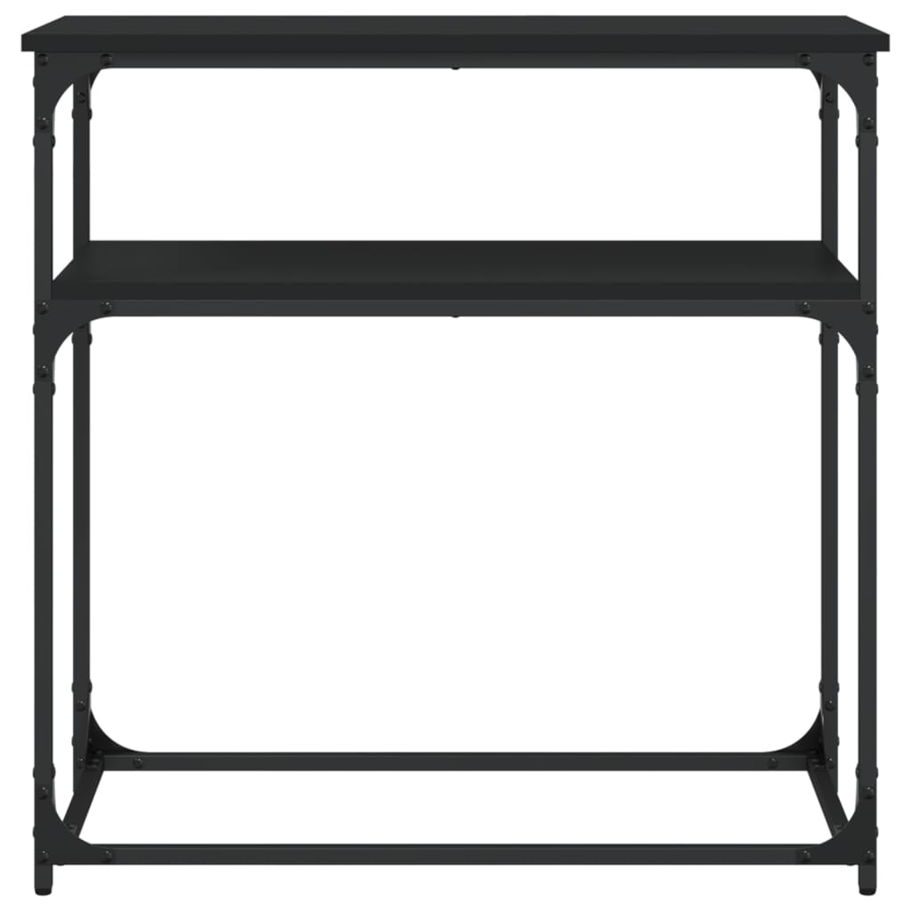 Avlastningsbord konsolbord svart 75x35,5x75 cm