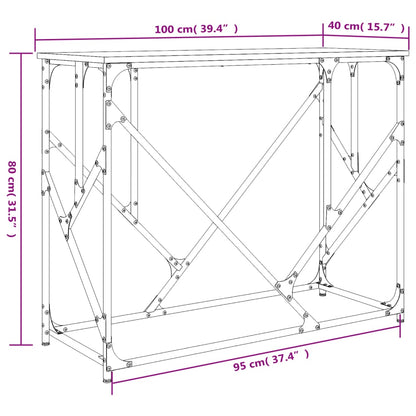 Avlastningsbord konsolbord svart 100x40x80 cm