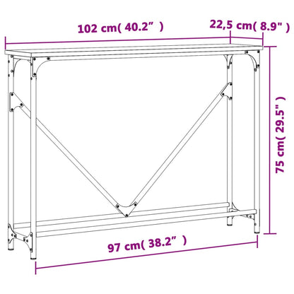 Avlastningsbord konsolbord svart 102x22,5x75 cm