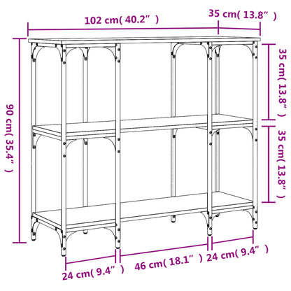 Avlastningsbord konsolbord svart 102x35x90 cm