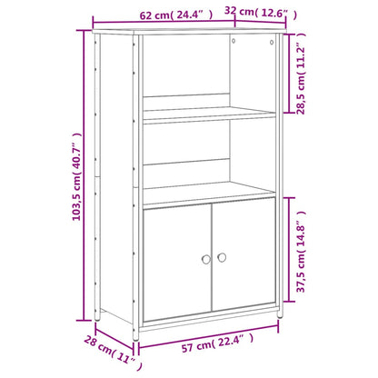 Skåp svart 62x32x103,5 cm