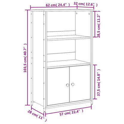 Skåp sonoma ek 62x32x103,5 cm