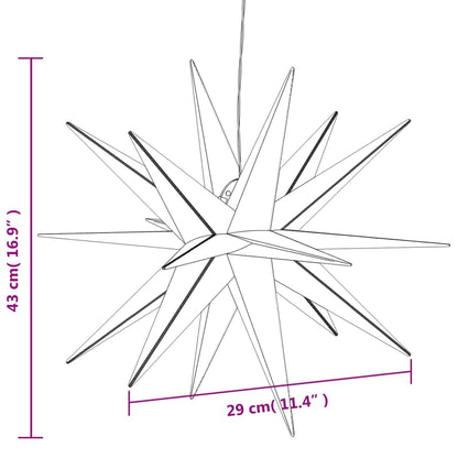 Joulukoristeita Outdoor Star LED-valolla taitettava punainen 43 cm