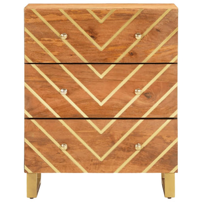 TV-Möbel Svart Skänk Brun och 60x33,5x75 cm massivt mangoträ