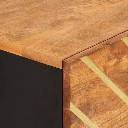 Skänk Brun och Svart 40x33,5x110 cm massivt mangoträ