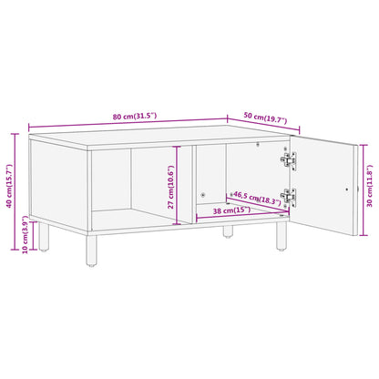 Soffbord massiv mangoträ 80x50x40 cm