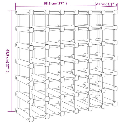 Viiniteline 42 pullolle 68,5x23x68,5 cm massiivimäntyä