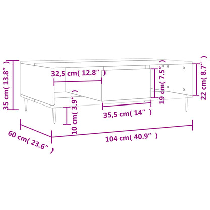 Soffbord sonoma ek 104x60x35 cm