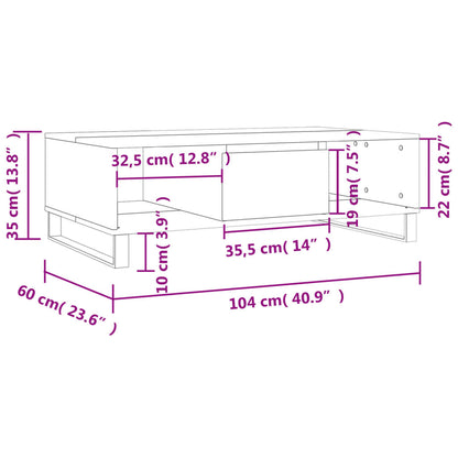 Soffbord sonoma ek 104x60x35 cm