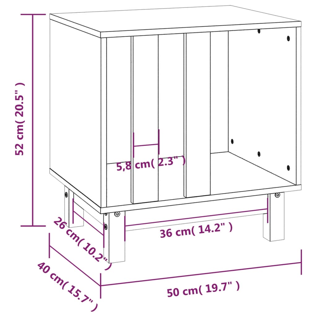 Koiratalo hunajaruskea 50x40x52 massiivimänty