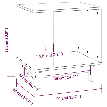 Koiratalo musta 50x40x52 massiivimänty