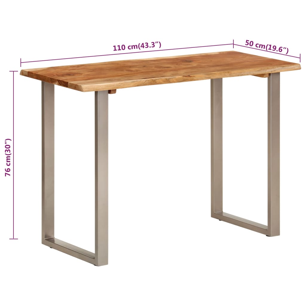 Matbord akaciaträ 110x50x76 cm