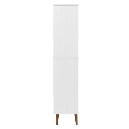 Bokhylla vit möbelserie MOLDE 85x35x170,5 cm massiv furu