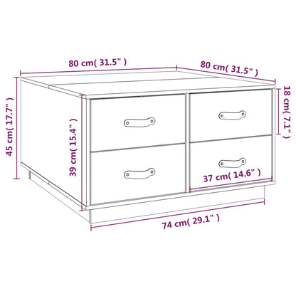 Soffbord brun 80x80x45 cm furu