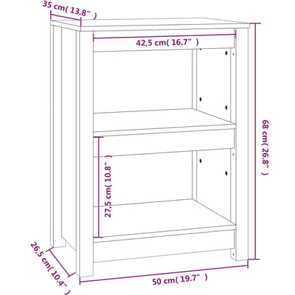 Bokhylla brun 50x35x68 cm massiv furu