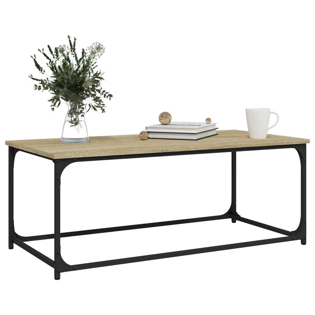 Soffbord sonoma ek 102x50x40 cm järn